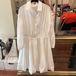 Chic White Button-Up Dress